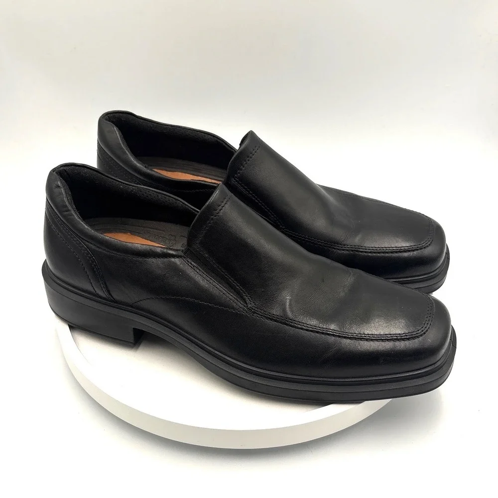 ECCO Helsinki 2 Mens Black Leather Slip On Dress Loafers Shoes 50015401001 EU 43